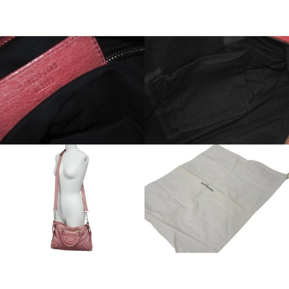 BALENCIAGA The Giant Town Handbag Pink Leather - Picture 10 of 10